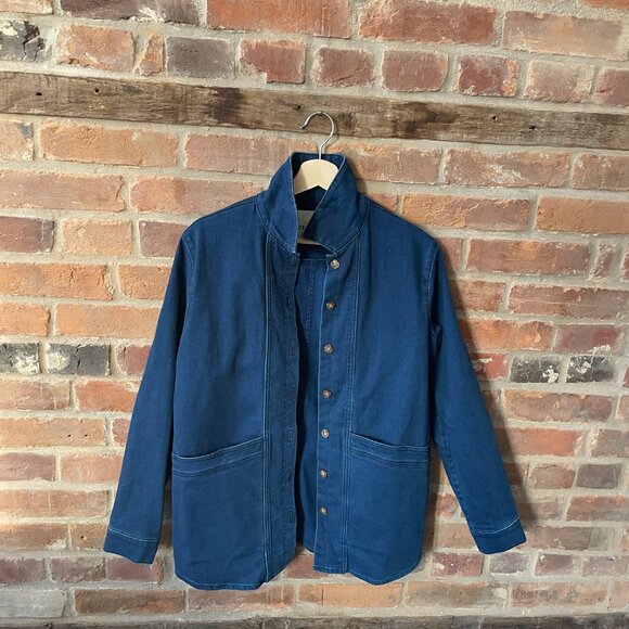 Sezane Will Jacket Size Small Indigo - Picture 2 of 4